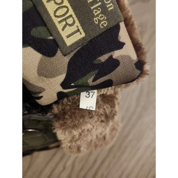 Womens Fashion Camouflage Sport Winter Snow Boots Fur Lined Size 6.5 - Picture 7 of 8